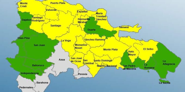 El COE mantiene 19 provincias bajo alerta amarilla y nueve en verde